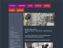 Tablet Screenshot of cotex-gmbh.de